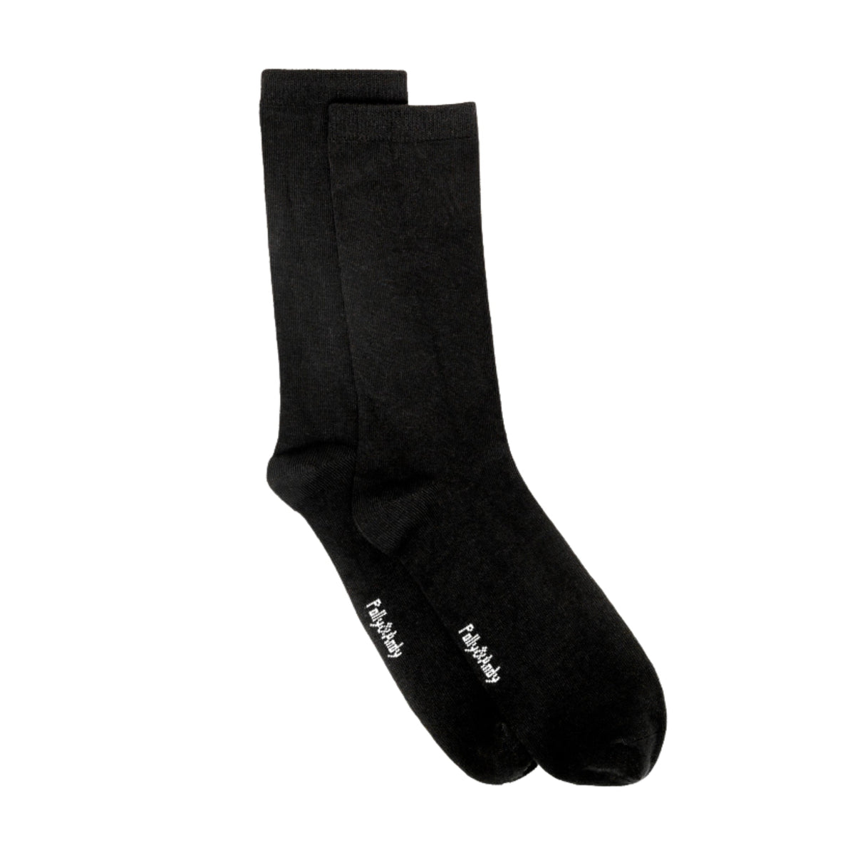 Black seamless bamboo sock with soft top, made from bamboo material, mid-calf length, suitable for casual wear, SKU: sku-42681111740650