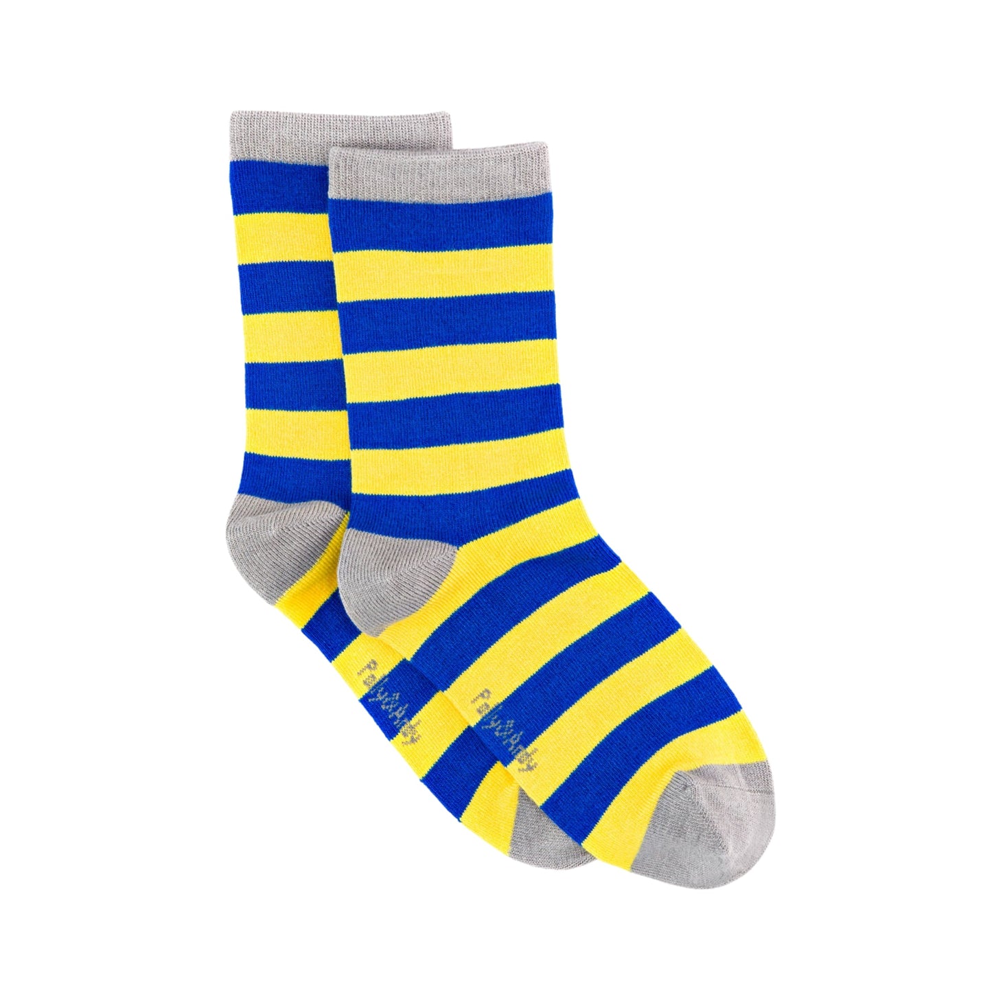 Blue & Yellow Stripe Bamboo Sock (seamless toe)
