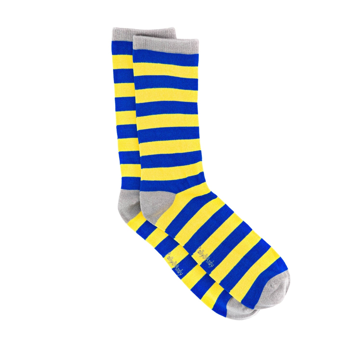 Blue & Yellow Stripe Bamboo Sock (seamless toe)