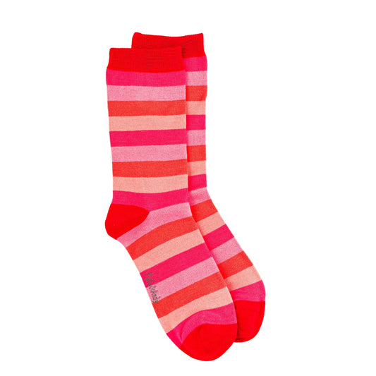 Soft Top - Bamboo Sunset Stripe Seamless Sock