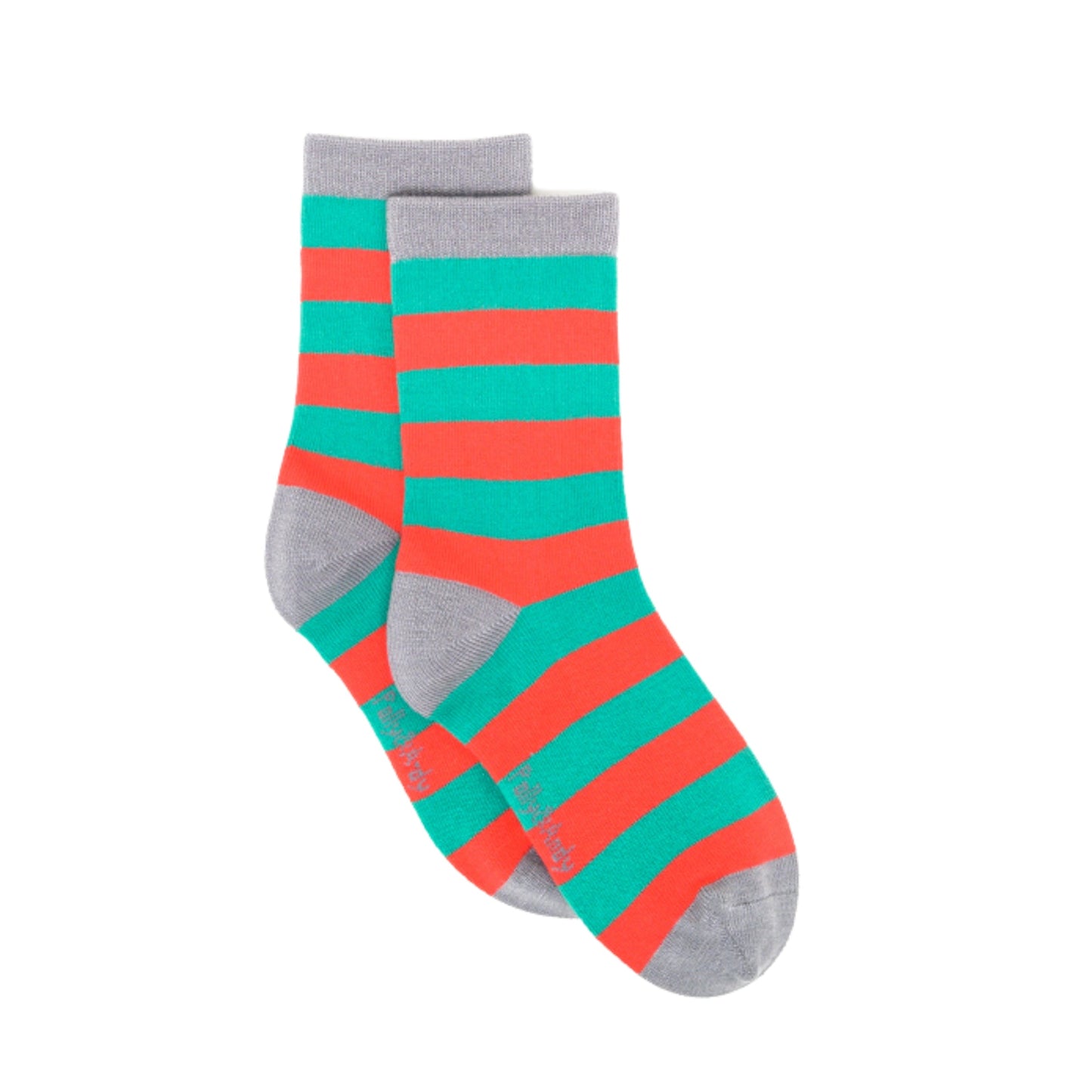 Christmas Green & Red Stripe Bamboo Sock (seamless toe)