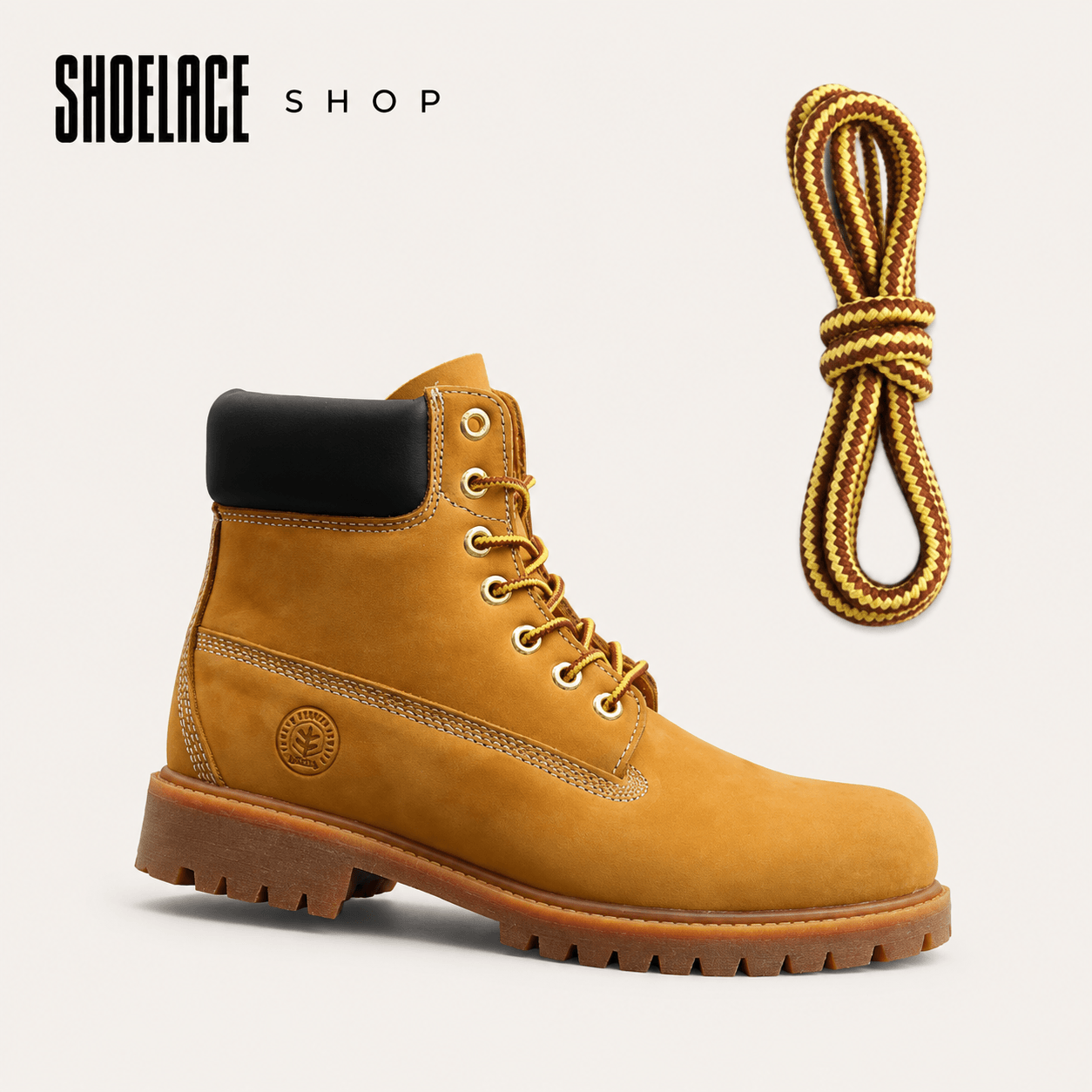 Premium Two-Tone Desert Boot Shoelaces