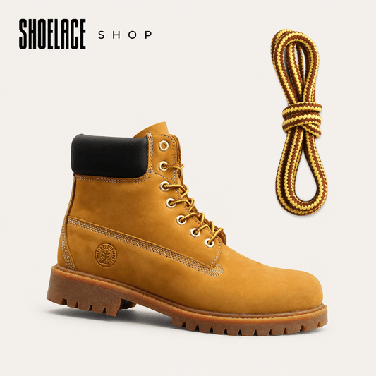Premium Two-Tone Desert Boot Shoelaces