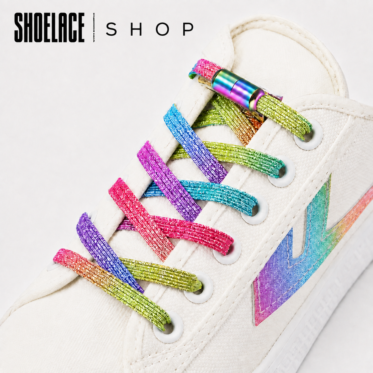 Twist Lock Elastic No-Tie Shoelaces – Multicolour